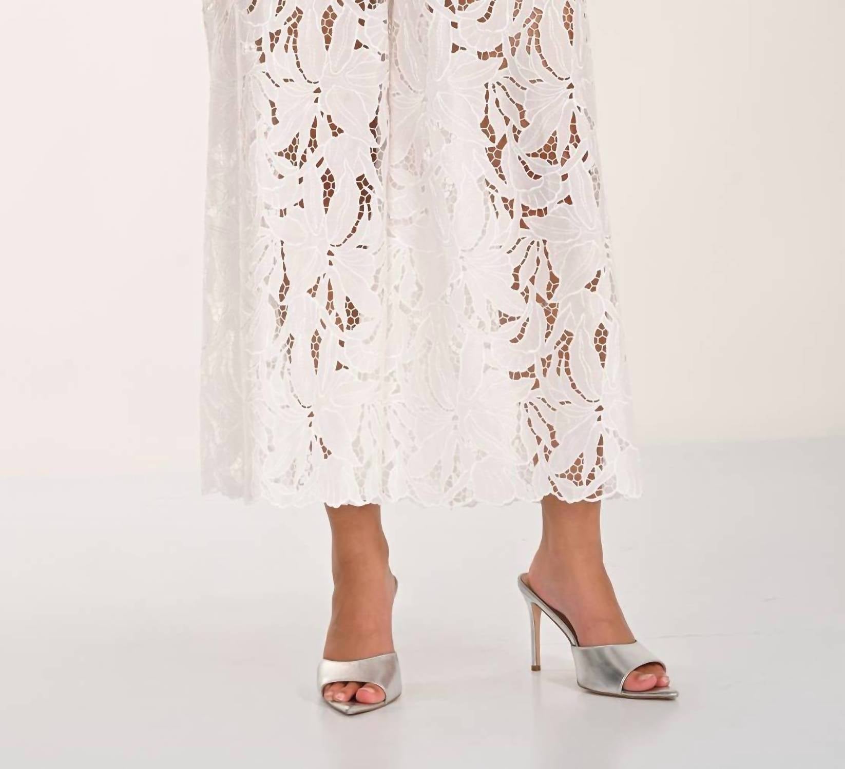 Frank Lyman - Botanical Cut Out Crop Pant