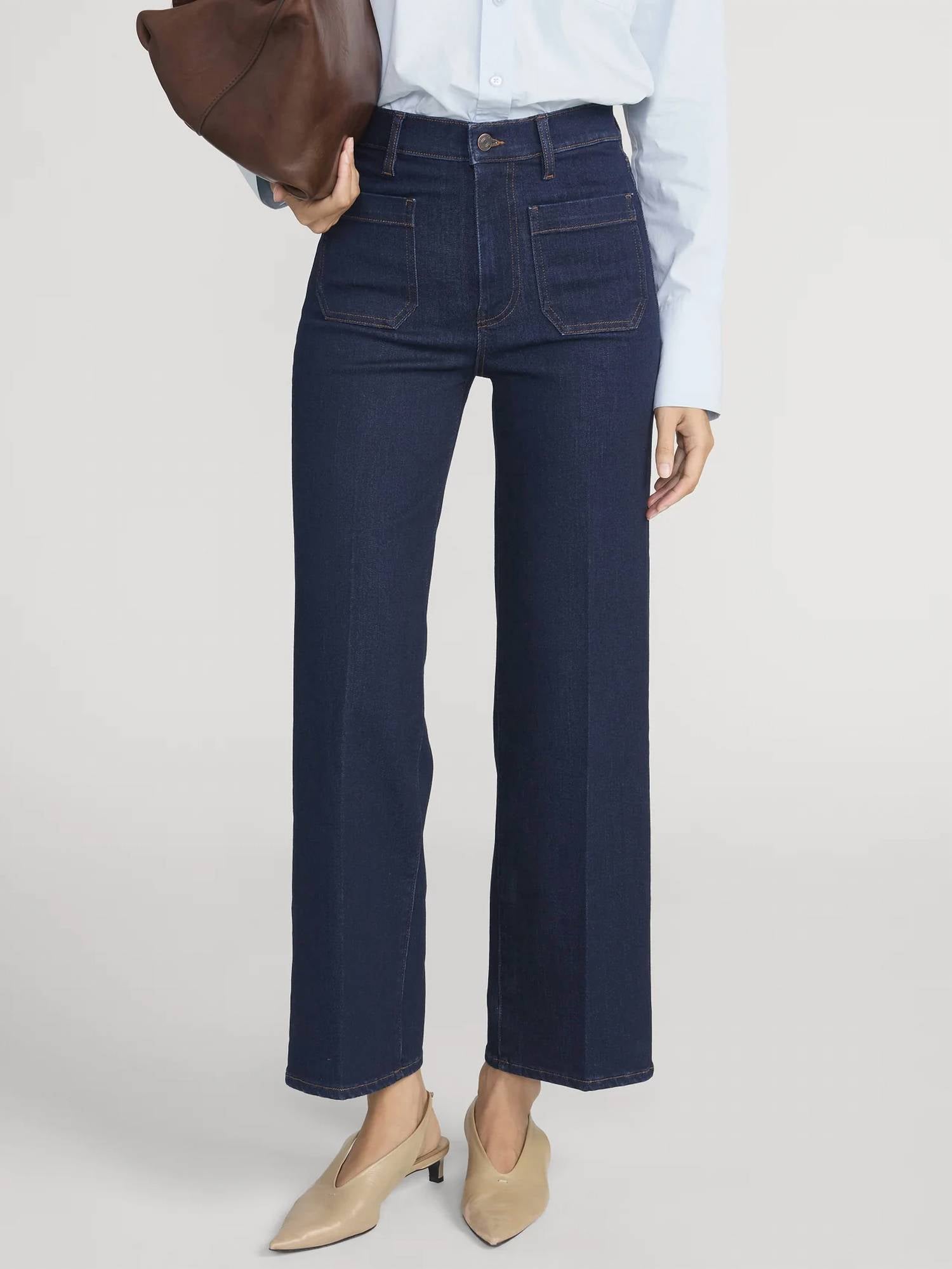 Frame - Anchor Wide Leg Denim Jeans