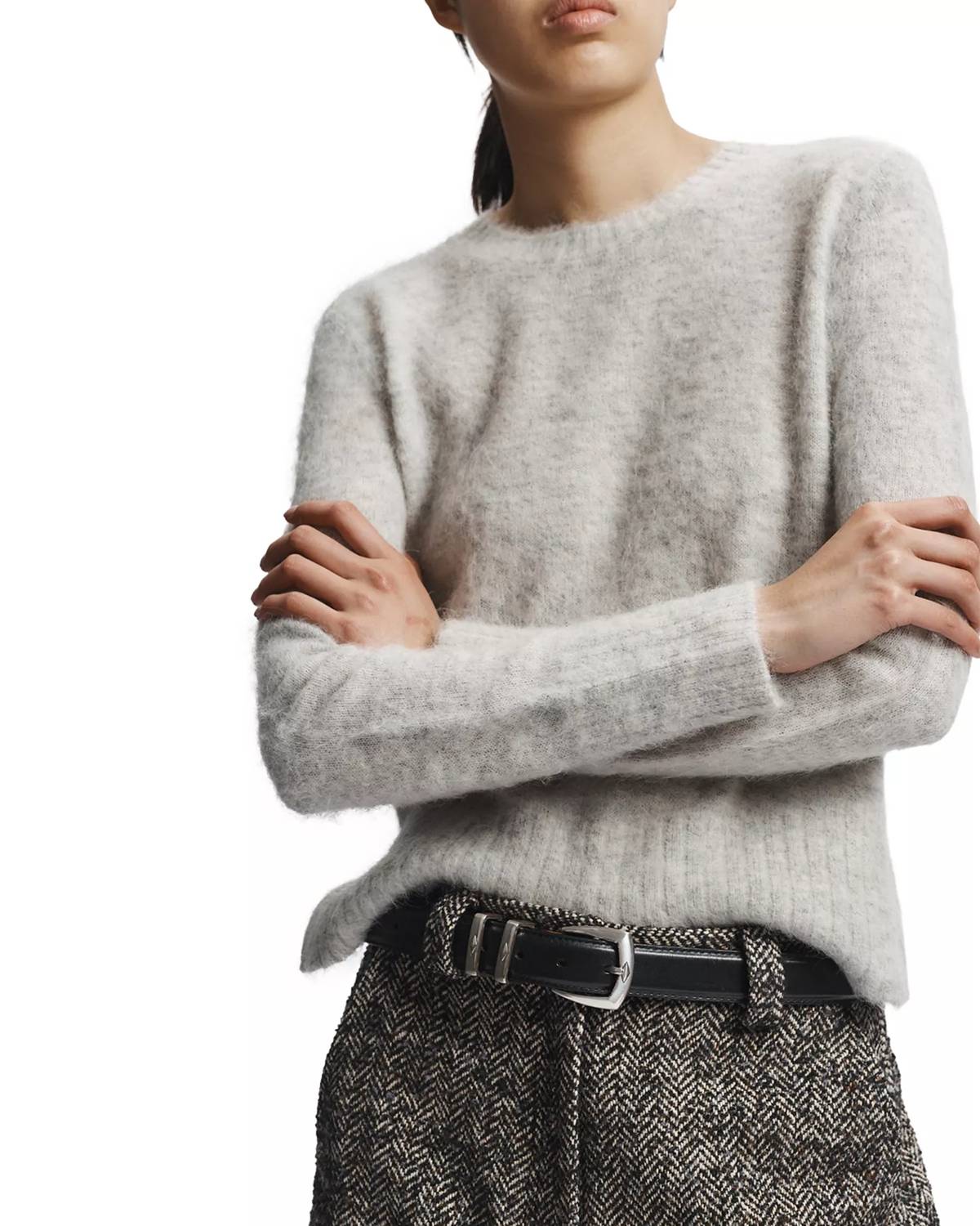 Saint Art - Raylan Crewneck Fur Sweater