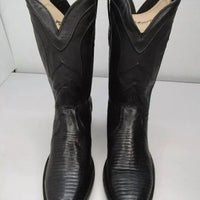 Allens Boots Men's Teju Lizard Western Cowboy Boots - Wide in black - men's boots - alternate view