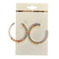 Mys Wholesale - Women's Rhinestone Hoop Earrings