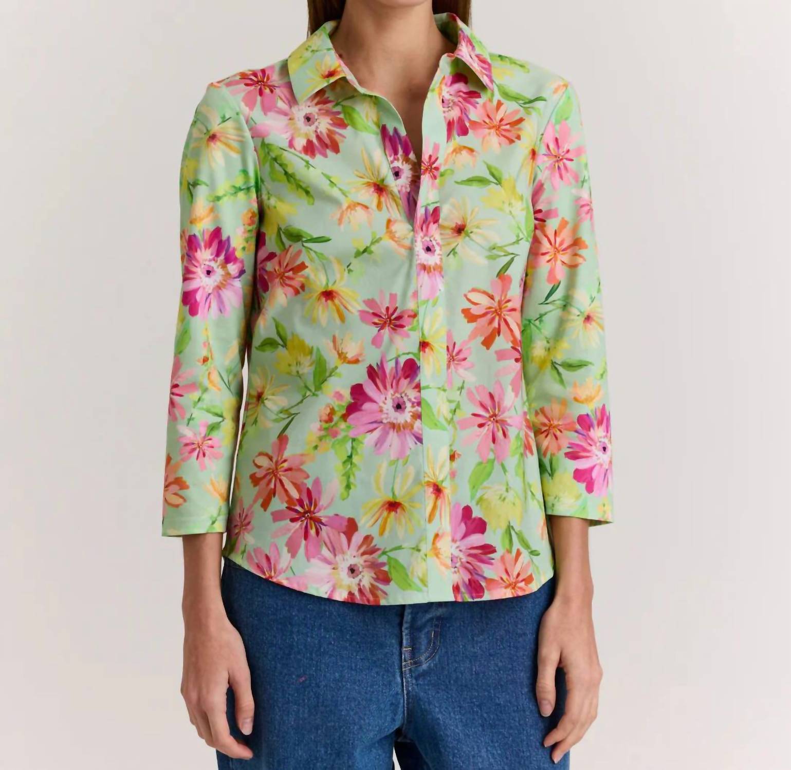 Hinson Wu - Lizette 3/4 Sleeve Blouse