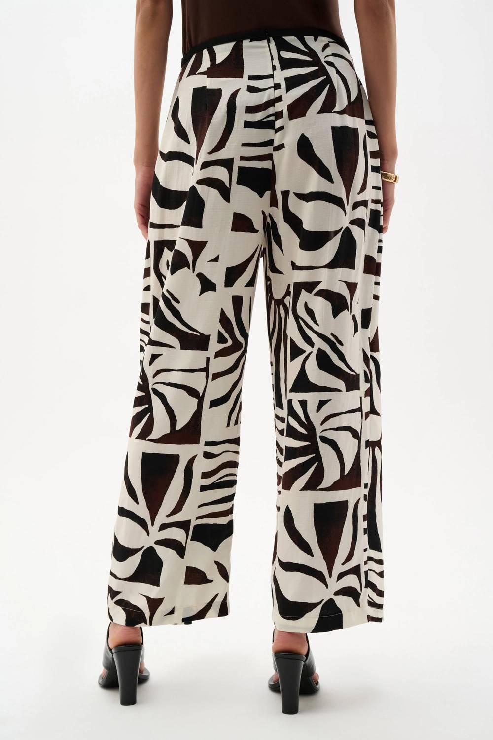 Joseph Ribkoff - Woven Gauze Tropical Print Wide Leg Pant