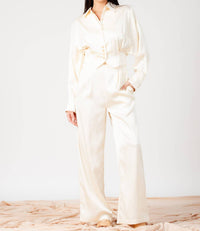 Lucca - Satin Button Down Blouse