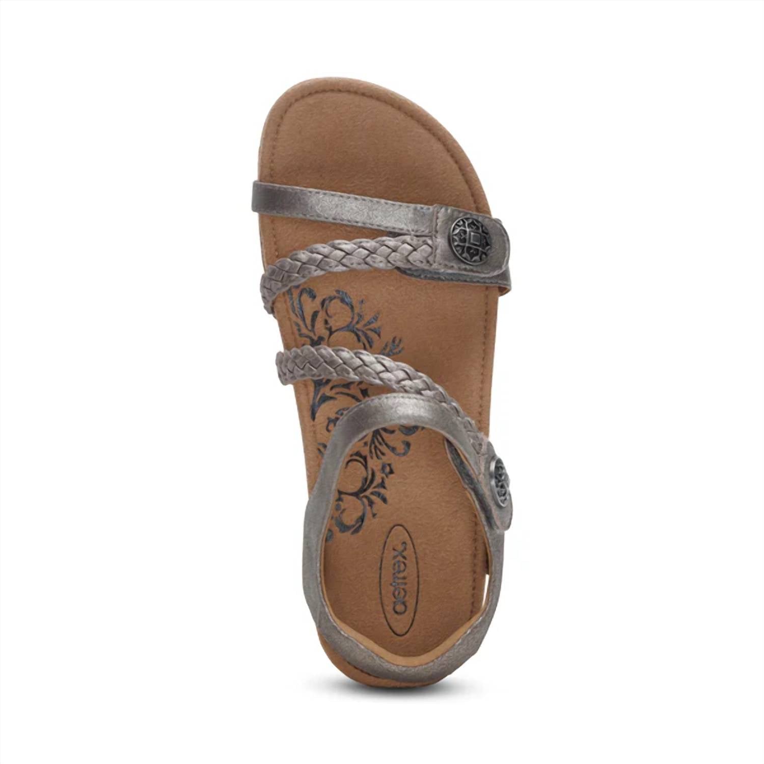 Aetrex - Women's Jillian Braided Quarter Strap Sandal