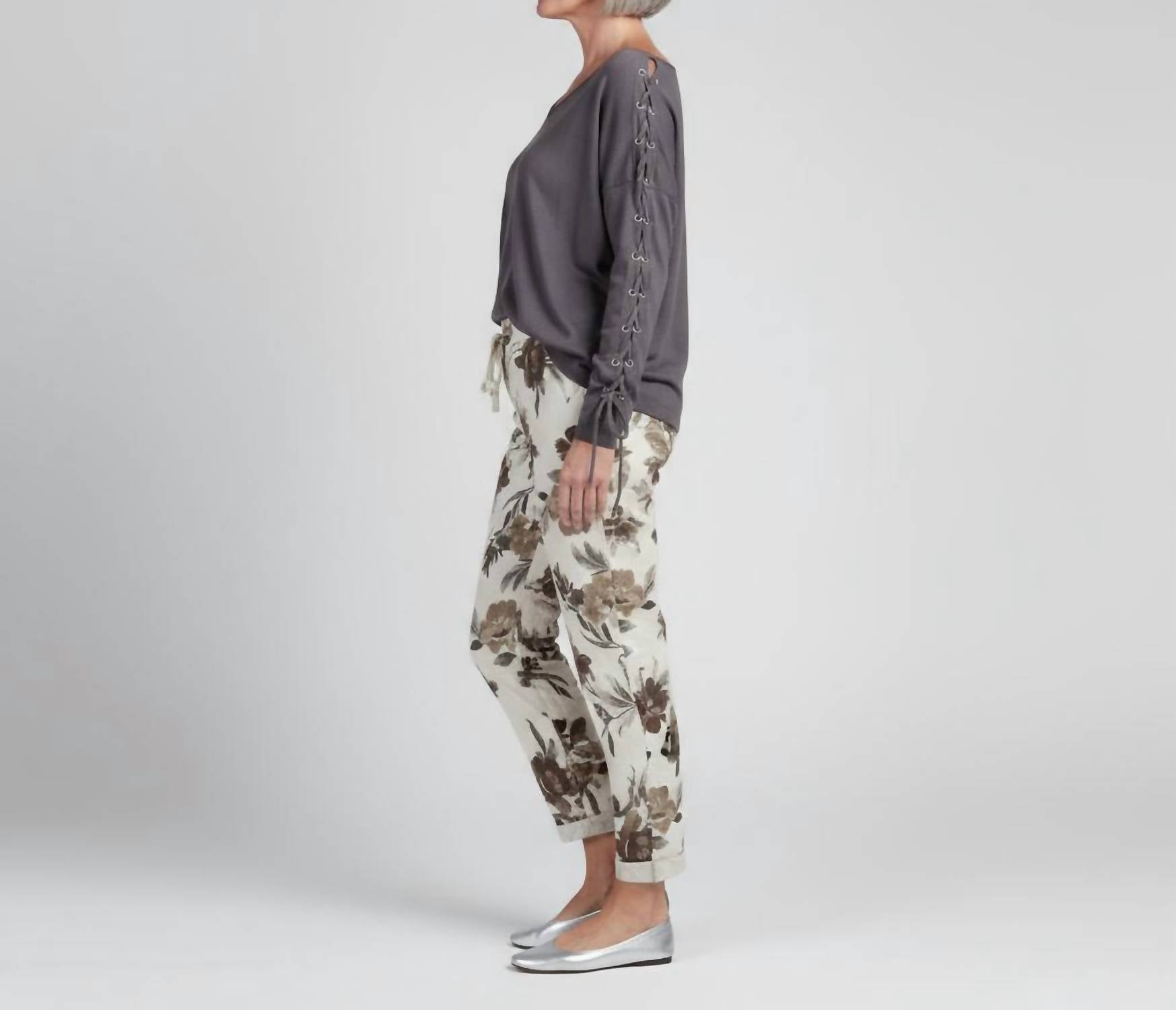 Gigi Moda - Lace Up Sweater Top
