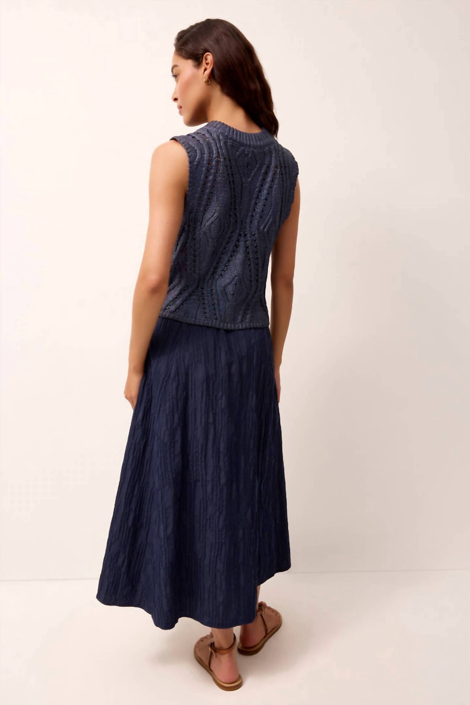 Marie Oliver Women's Sasha Skirt in naval - women's skirt - alternate view