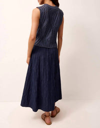 Marie Oliver Women's Sasha Skirt in naval - women's skirt - detail view
