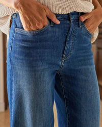 Frank & Eileen Women's Galway Wide Leg Jean in blue wash - women's pants - view 4