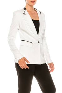 Peter Nygard - Long Sleeve Button Front Blazer