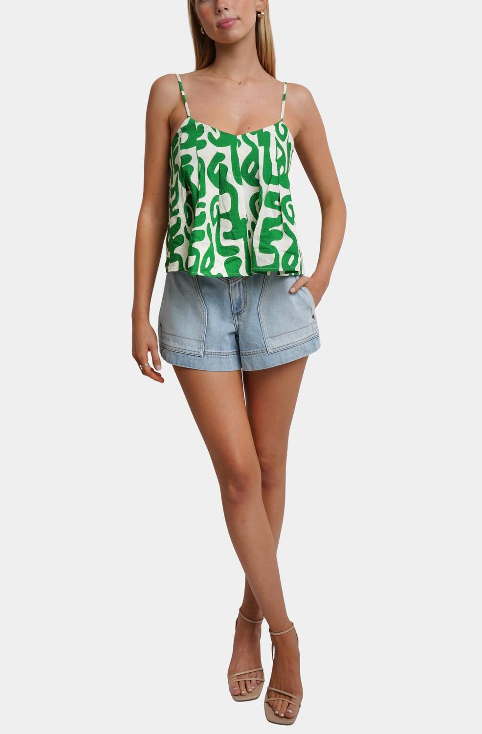 Thml - Geo Print Thin Strap Tank Top