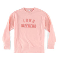 Shiraleah Long Weekend Comfy Sweatshirt in rose - women's top - detail view