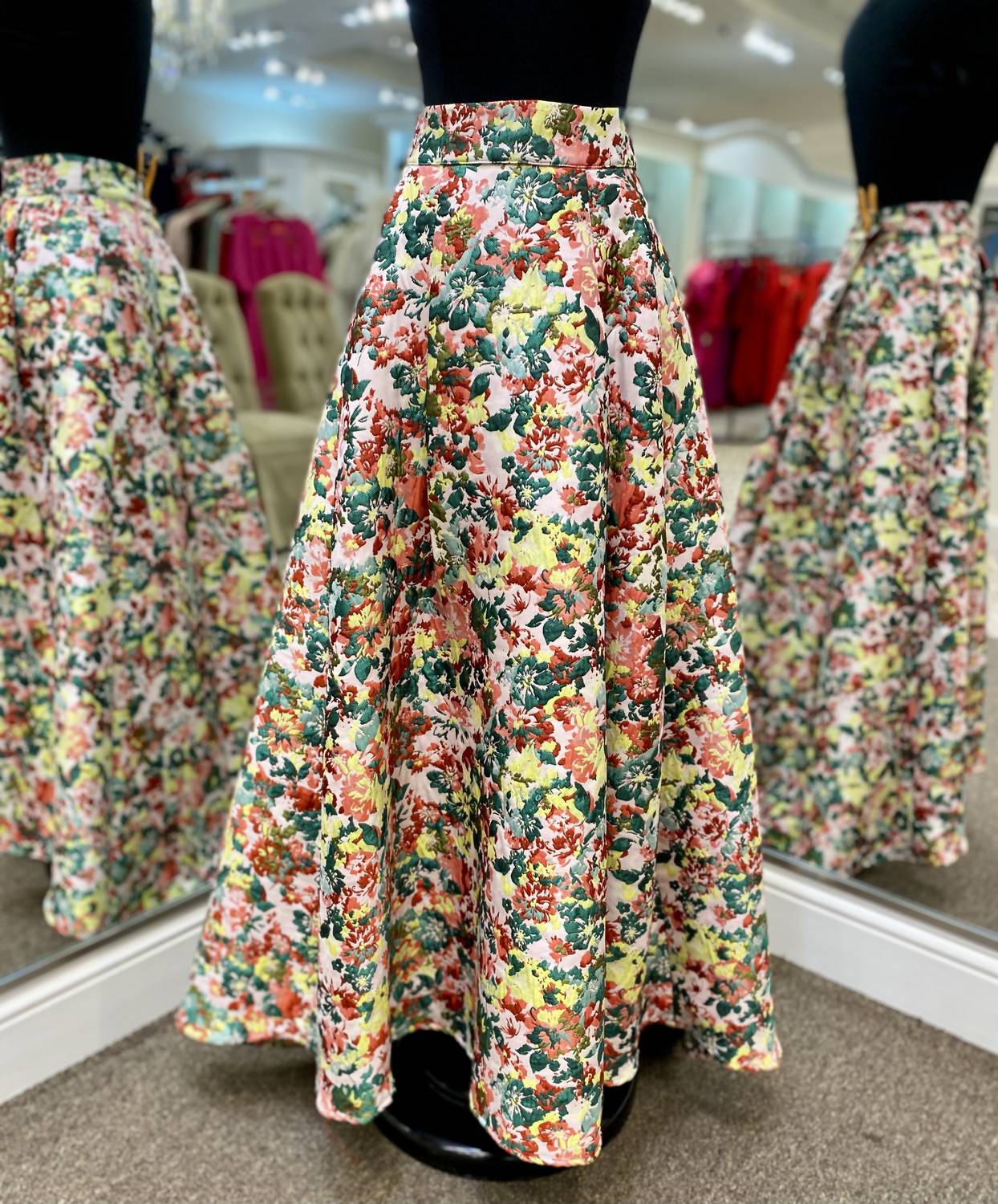 Abbey Glass - Women's Floral Maxi Skirt