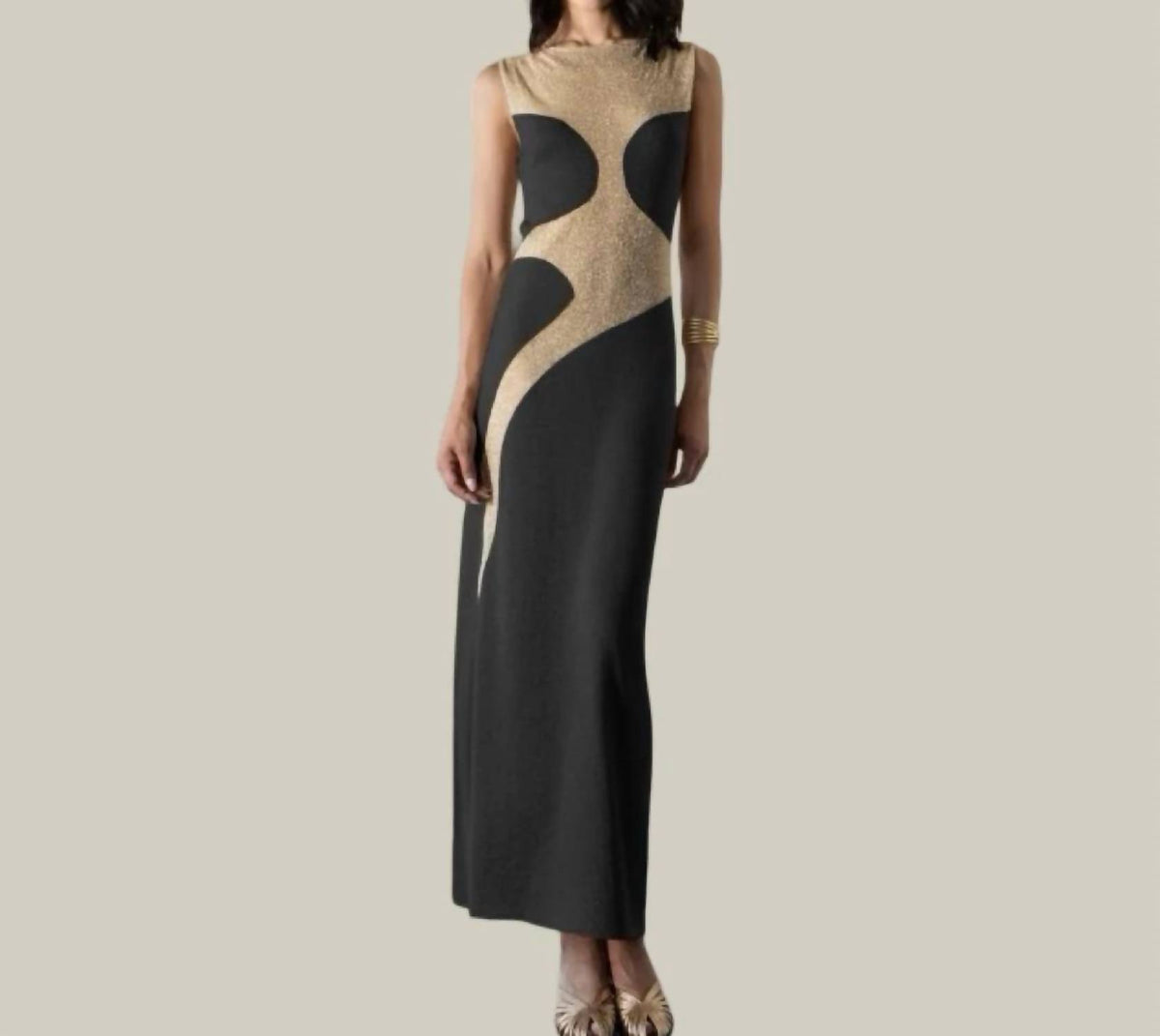 Aggel Knitwear - The Demi Two-tone Maxi Dress