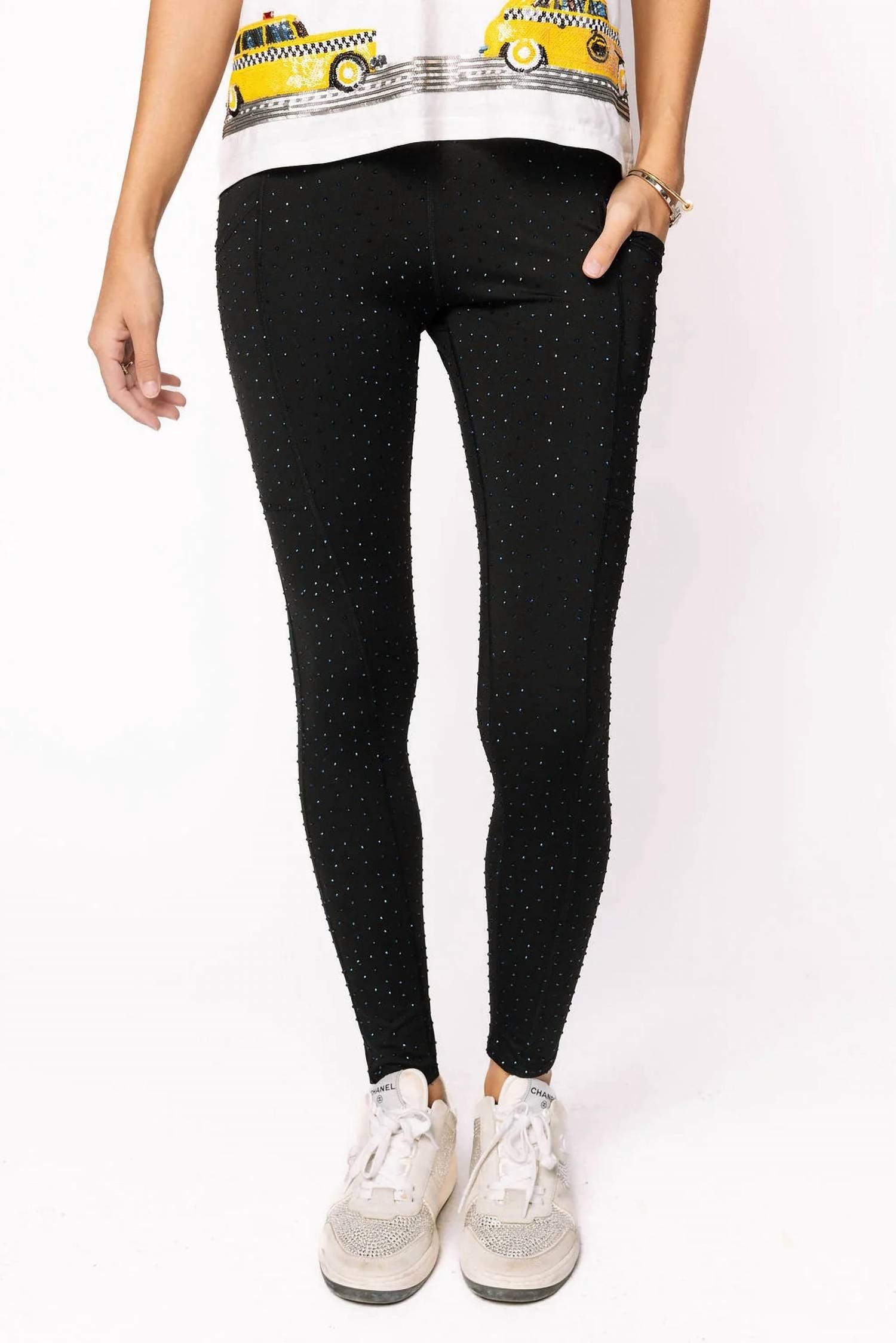 Queen Of Sparkles - Scattered Rhinestone Legging