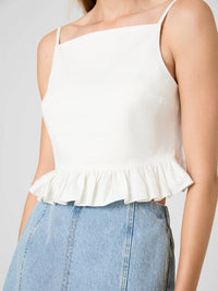 French Connection - Lilah Stretch Ruffle Peplum Top