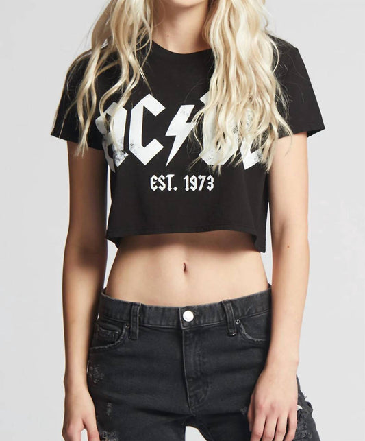 Recycled Karma - AC/DC 1973 Crop Tee