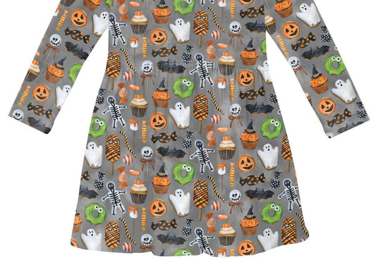 Kickee - Long Sleeve Twirl Dress With Pockets