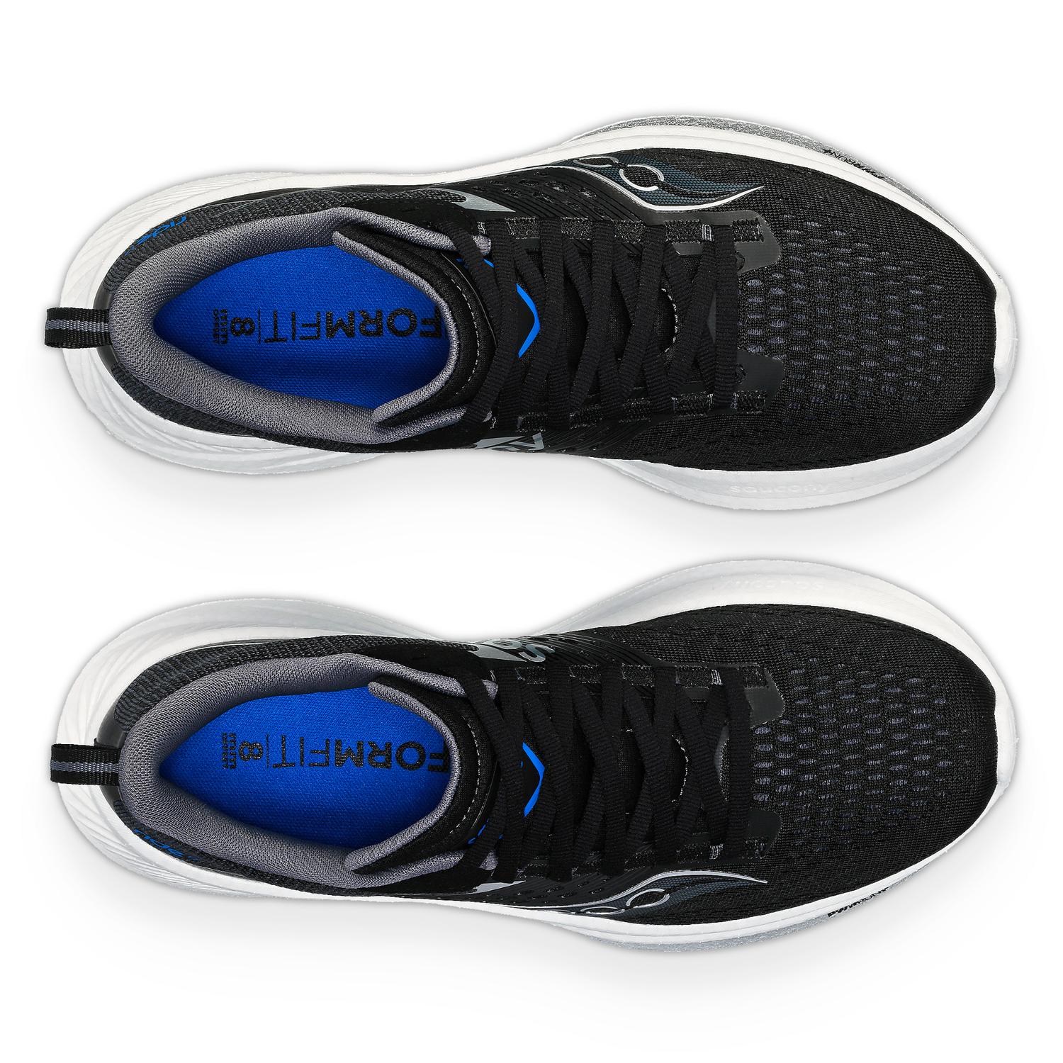 SAUCONY Men's Ride 17 Shoes in black white - men's shoe - alternate view