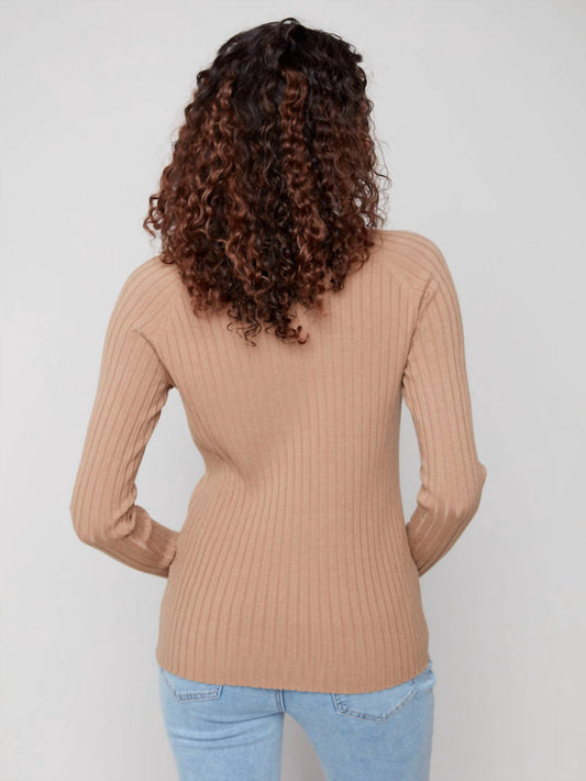 Charlie B - Basic Ribbed Mock Neck Sweater