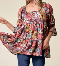 Lovely Melody - Amelias Ruffle Floral Top
