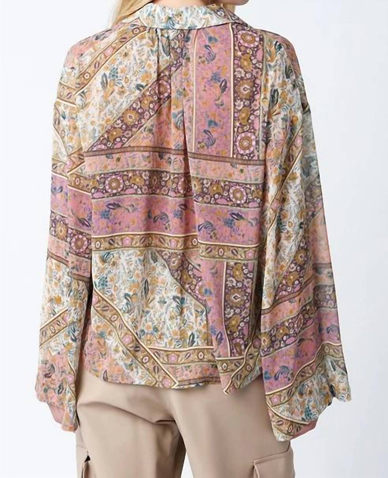 Olivaceous - Kirelle V-neck Blouse