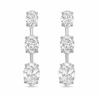 Diana M Jewels - Women's Oval Lab-Grown Diamond Stud Earrings (20.00 Ct TCW) - Signature