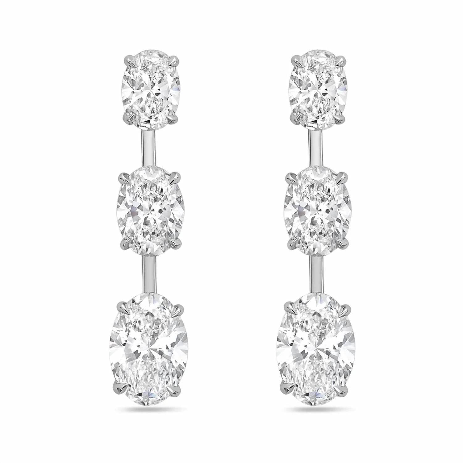 Diana M Jewels - Women's Oval Lab-Grown Diamond Stud Earrings (20.00 Ct TCW) - Signature