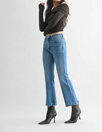 Just Black Denim - High Rise Crop Flare Jean