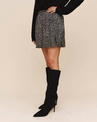 Bella Dahl Soft Bubble Skirt in silver leopard - women's skirt - view 4