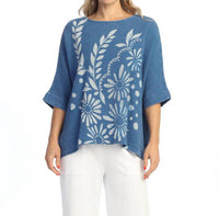 Jess & Jane - Napoli Mineral Washed Double Gauze Poncho Top