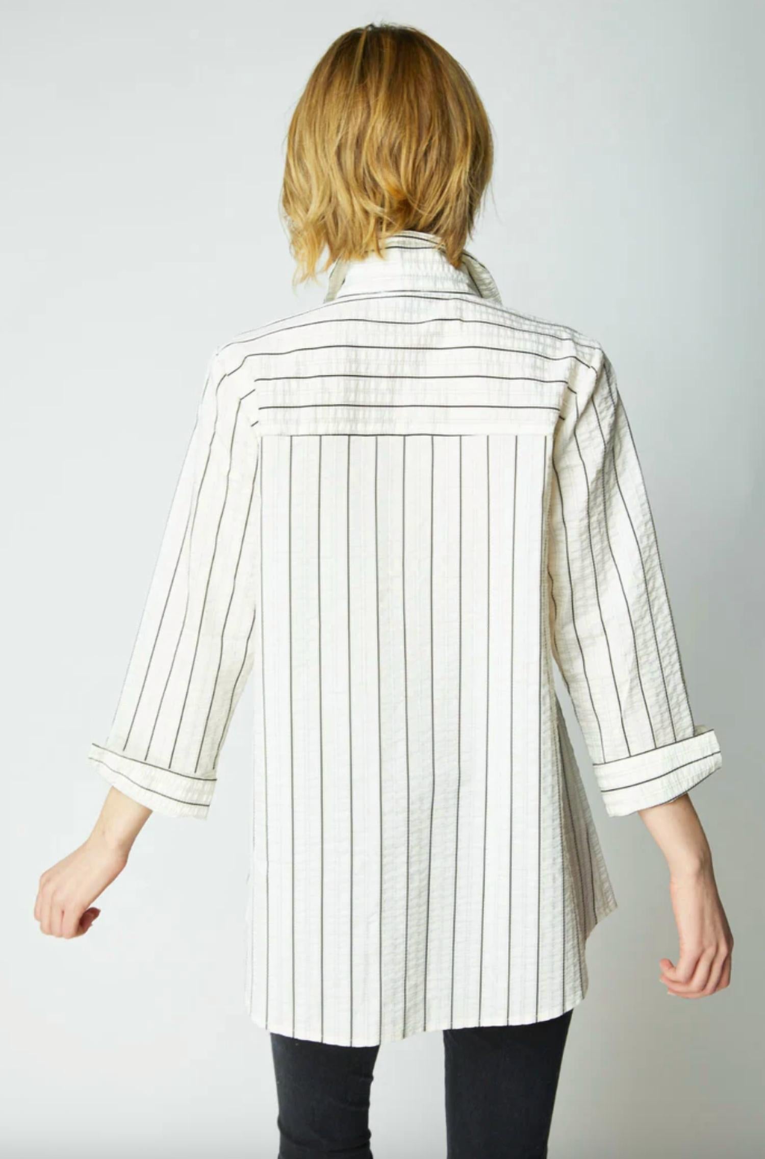 Habitat - East Side Stripes Hidden Placket Shirt