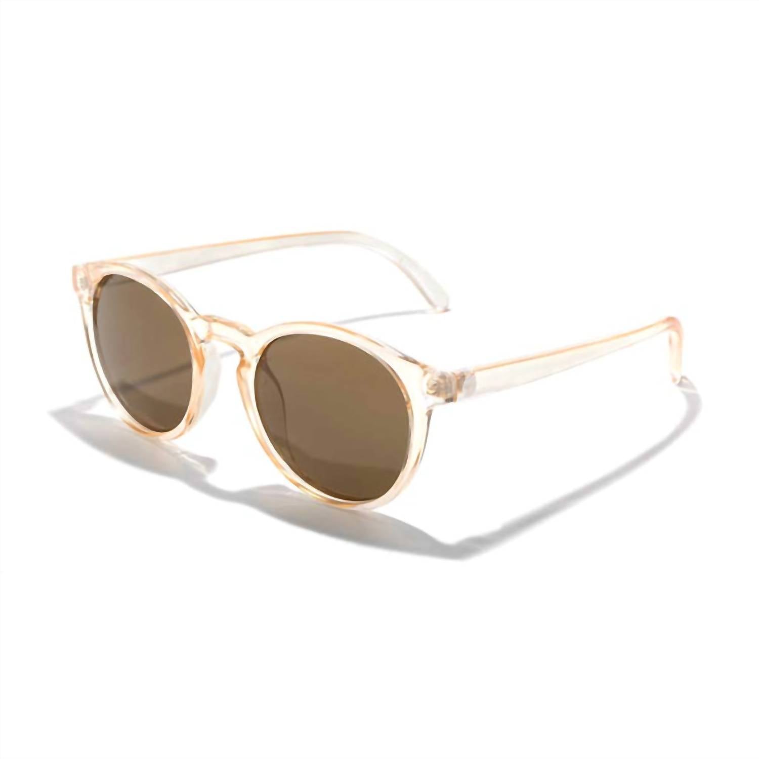 Sunski Women's Dipsea Round Sunglasses in champagne brown - women's accessory