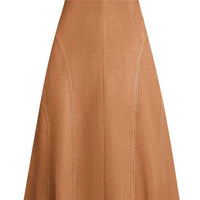 Uzwholesale - Suede High Waist Midi Skirt
