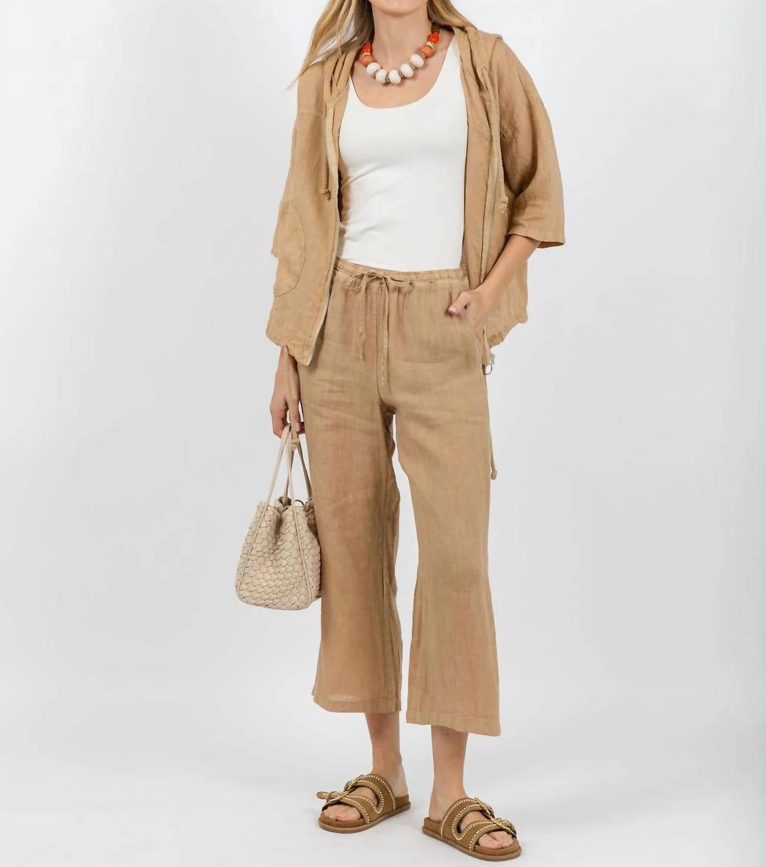 Elliott Lauren - Zip Front Linen Jacket
