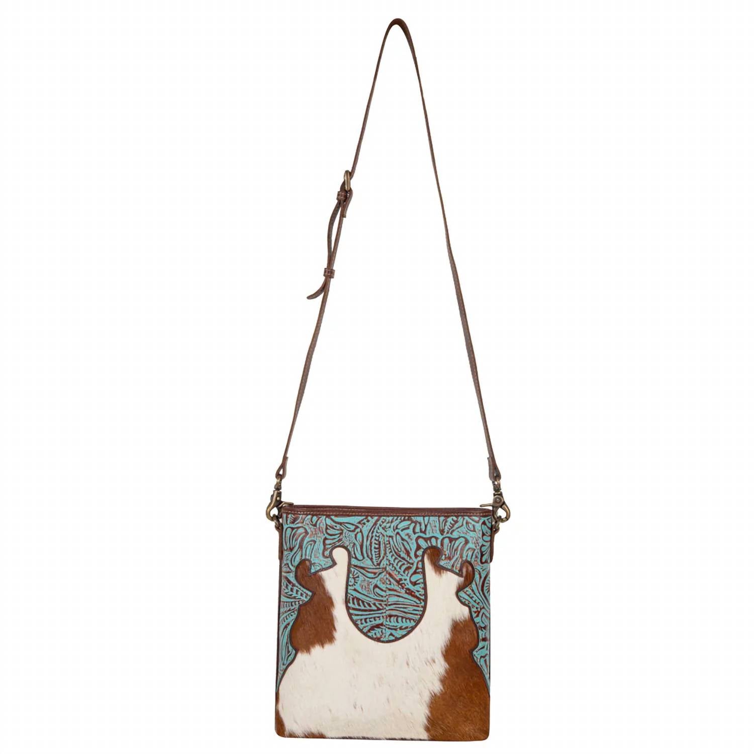 Myra Ridge Morning Glory Leather Bag in brown - women's bag - view 4