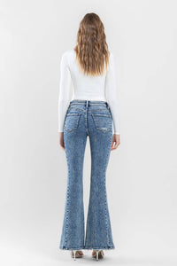 Flying Monkey - High Rise Split Hem Distressed Flare Jeans