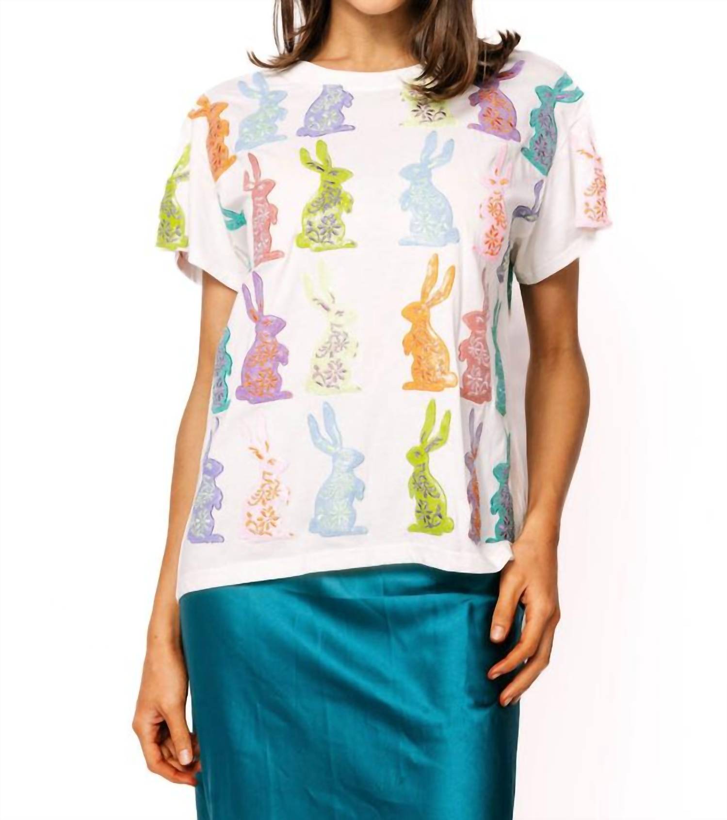 Queen Of Sparkles - Multi Easter Bunny Tee