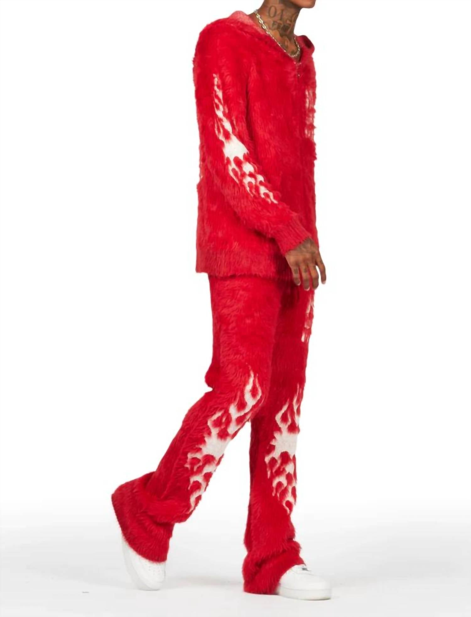 Rockstar Original - Stacked Flare Knitted Mohair Track Set