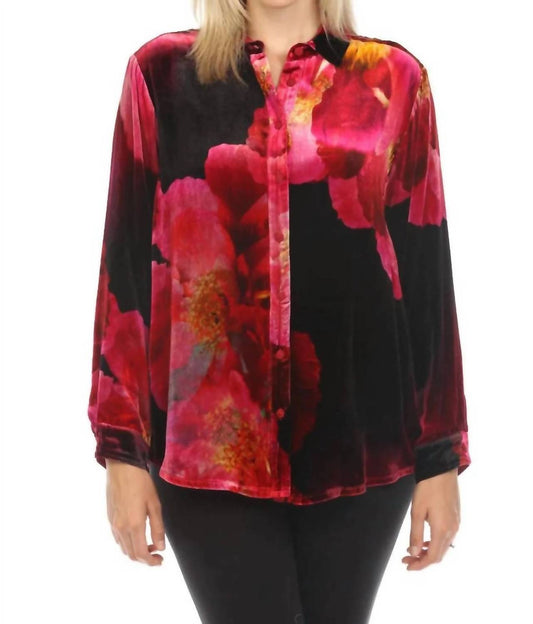 Johnny Was - Bloom Velvet Oversized Shirt