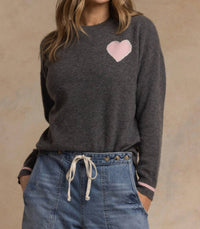 27 Miles Malibu Women's Shaina Sweater in charcoal platicine - women's sweater