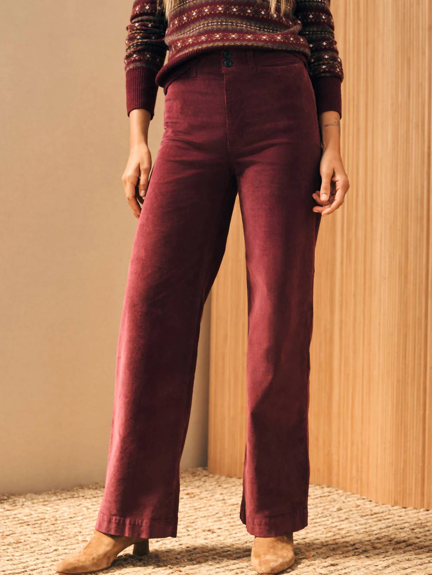 Faherty - Stretch Cord Wide Leg Pant