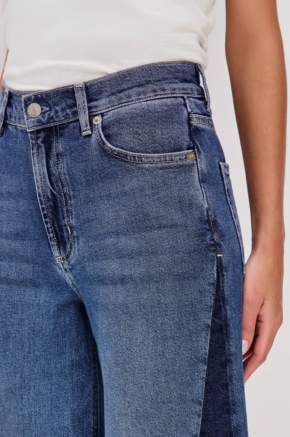 Rails Angeleno Godet Jeans in indigo grove - women's jeans - detail view