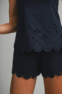 Mable - Sabrina Scalloped Trim Shorts