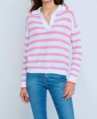 Lisa Todd - Stripescape Polo-collar Sweater