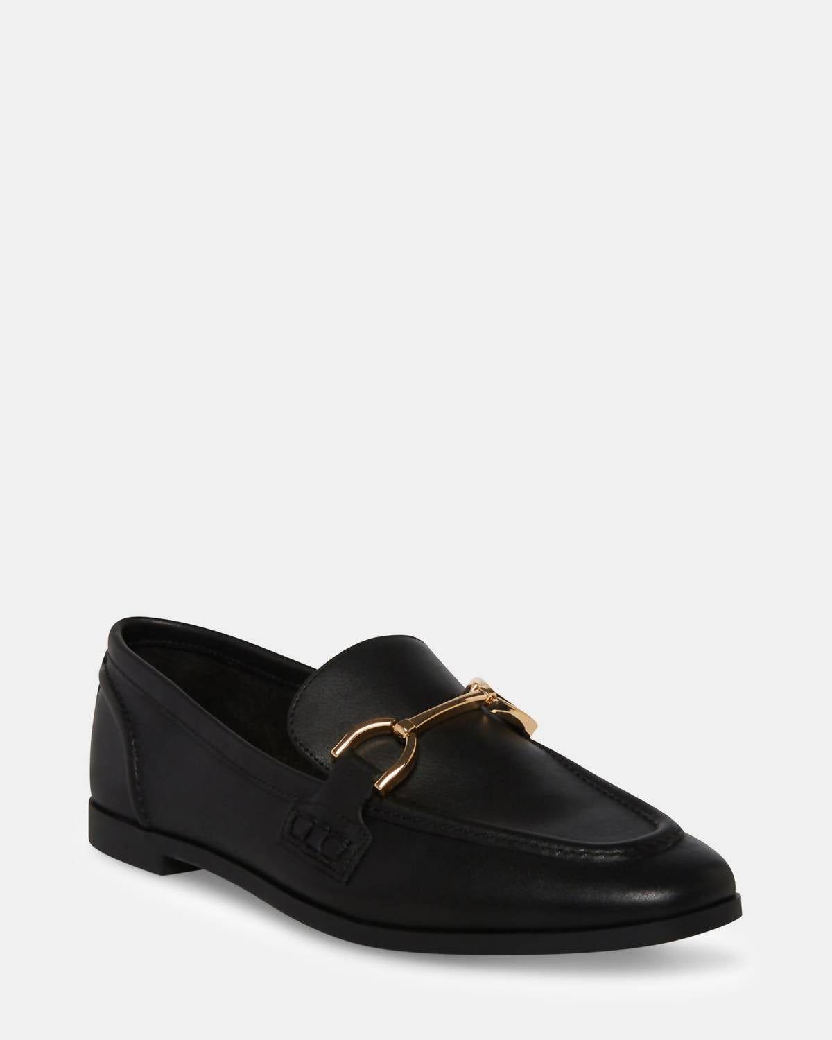 STEVE MADDEN Women's Carrine Leather Loafers in black - women's flats