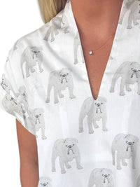 Brooke Wright - Bulldog Printed Nancy Mini Dress