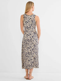 Nic + Zoe - Contrast Swirl Heather Midi Dress