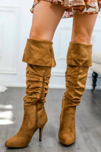 Surelymine - Women's Unmatchable Pointy Slouchy Knee And Thigh High Boots