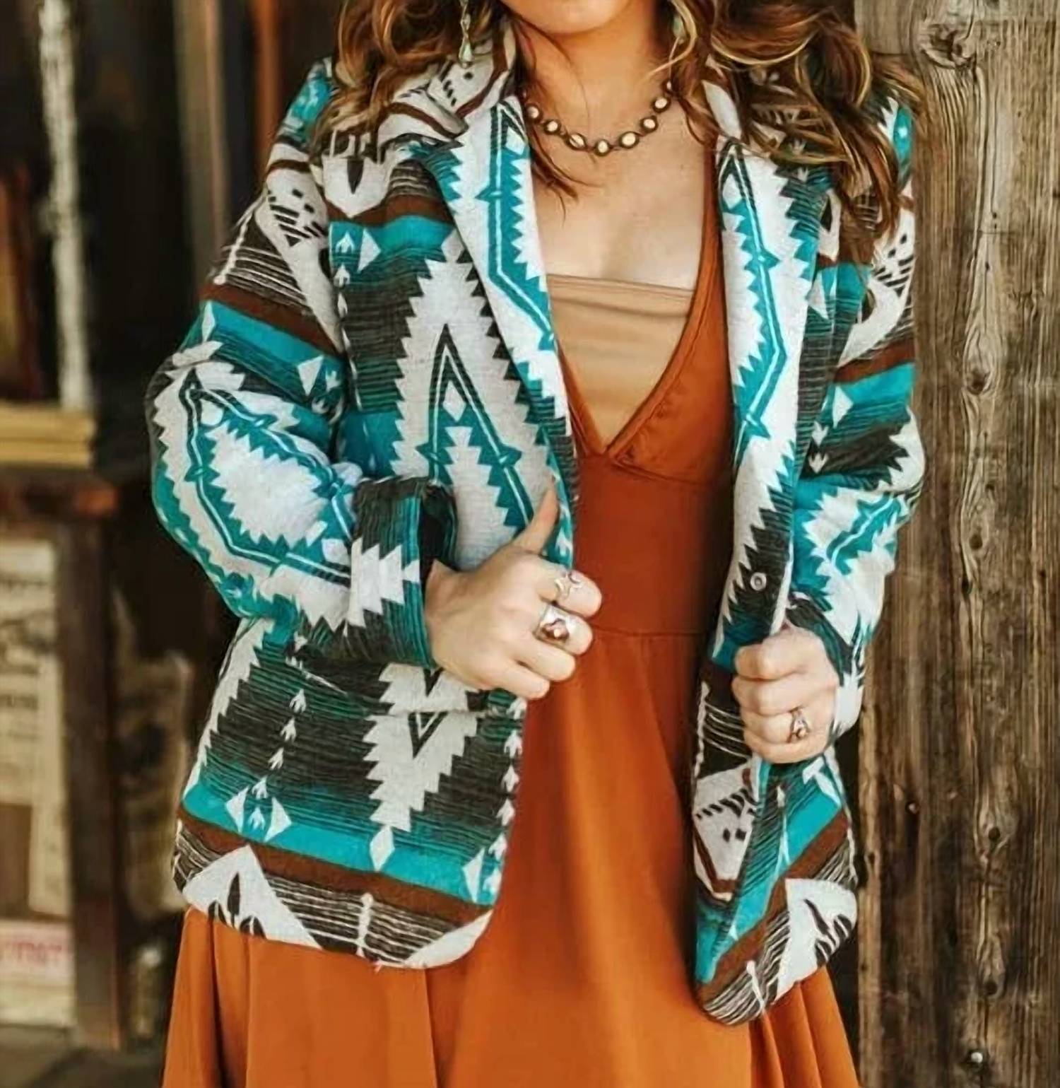 Lucky & Blessed - Aztec Blazer